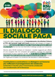 Il dialogo sociale paga: la CISL FP e il turnover negli Enti Locali 1 il dialogo sociale paga