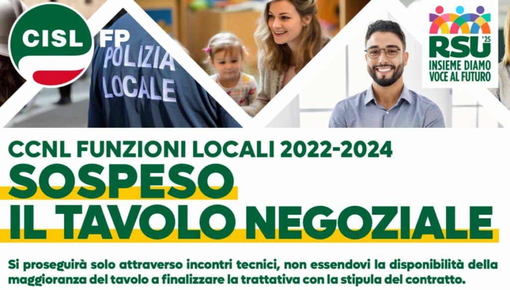 Contratto. CISL FP: "Stop al negoziato una scelta sbagliata che danneggia i lavoratori” | Cisl Fp | Funzione Pubblica