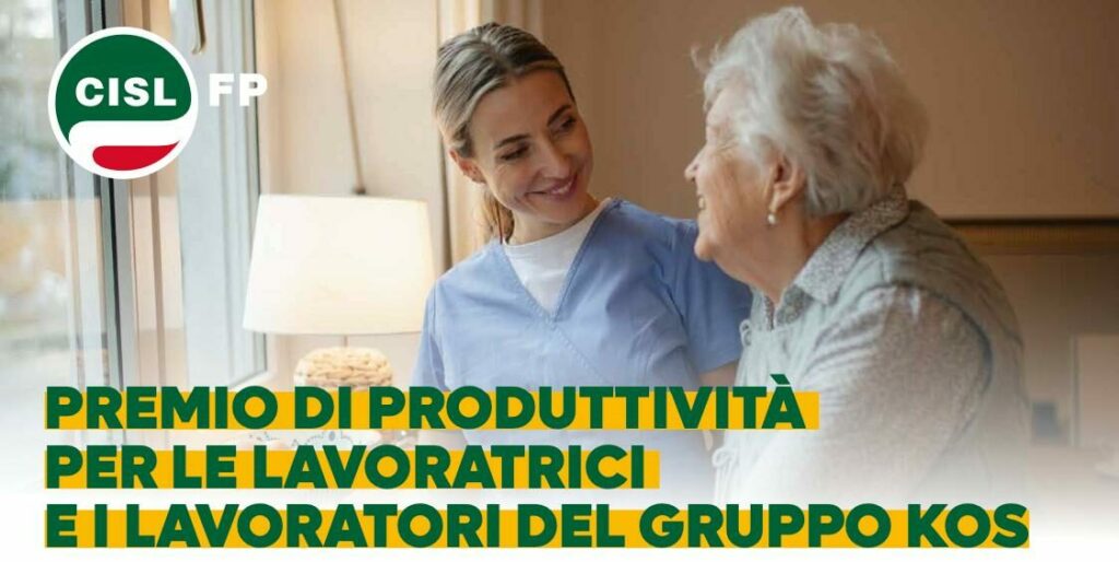 Premio di Produttività per le RSA “Anni Azzurri” KOS CARE: Accordo Storico tra Sindacati e Azienda 2 Premio di Produttività per le RSA “Anni Azzurri” KOS CARE: Accordo Storico tra Sindacati e Azienda | Cisl Fp | Funzione Pubblica