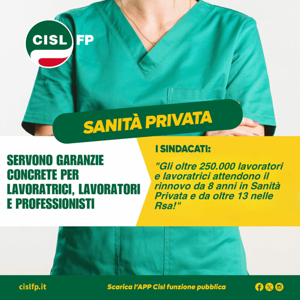 Sanità Privata. Fp Cgil, Cisl Fp e Uil Fpl: soddisfatti dell’incontro al Ministero della Salute. Ora garanzie concrete su rinnovi contrattuali 2 Sanità Privata. Fp Cgil, Cisl Fp e Uil Fpl: soddisfatti dell’incontro al Ministero della Salute. Ora garanzie concrete su rinnovi contrattuali | Cisl Fp | Funzione Pubblica