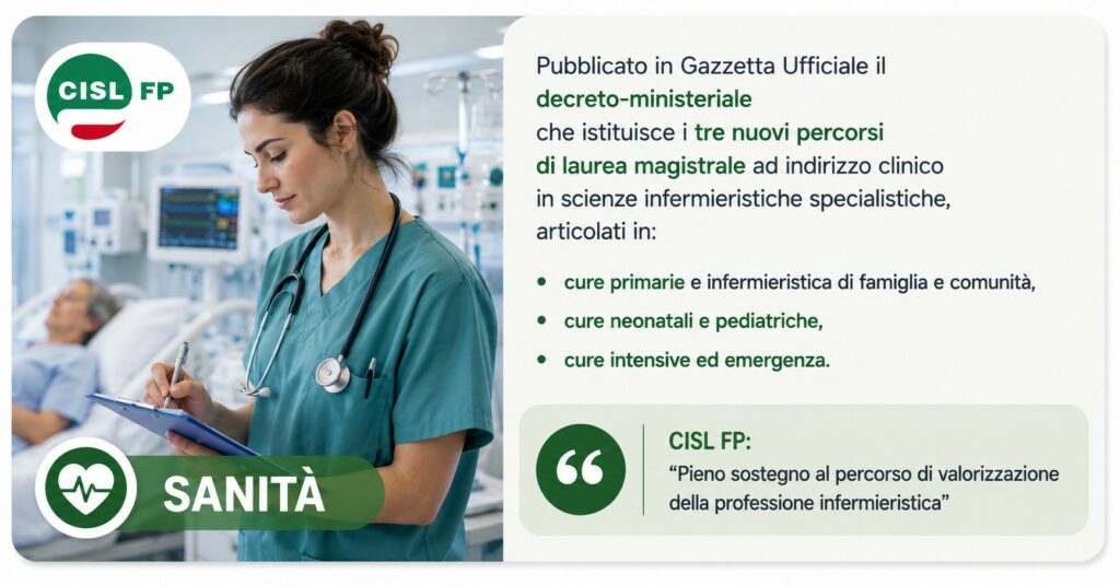 Nuove lauree magistrali cliniche per Infermieri: il punto della CISL FP 2 Nuove lauree magistrali cliniche per Infermieri: il punto della CISL FP | Cisl Fp | Funzione Pubblica